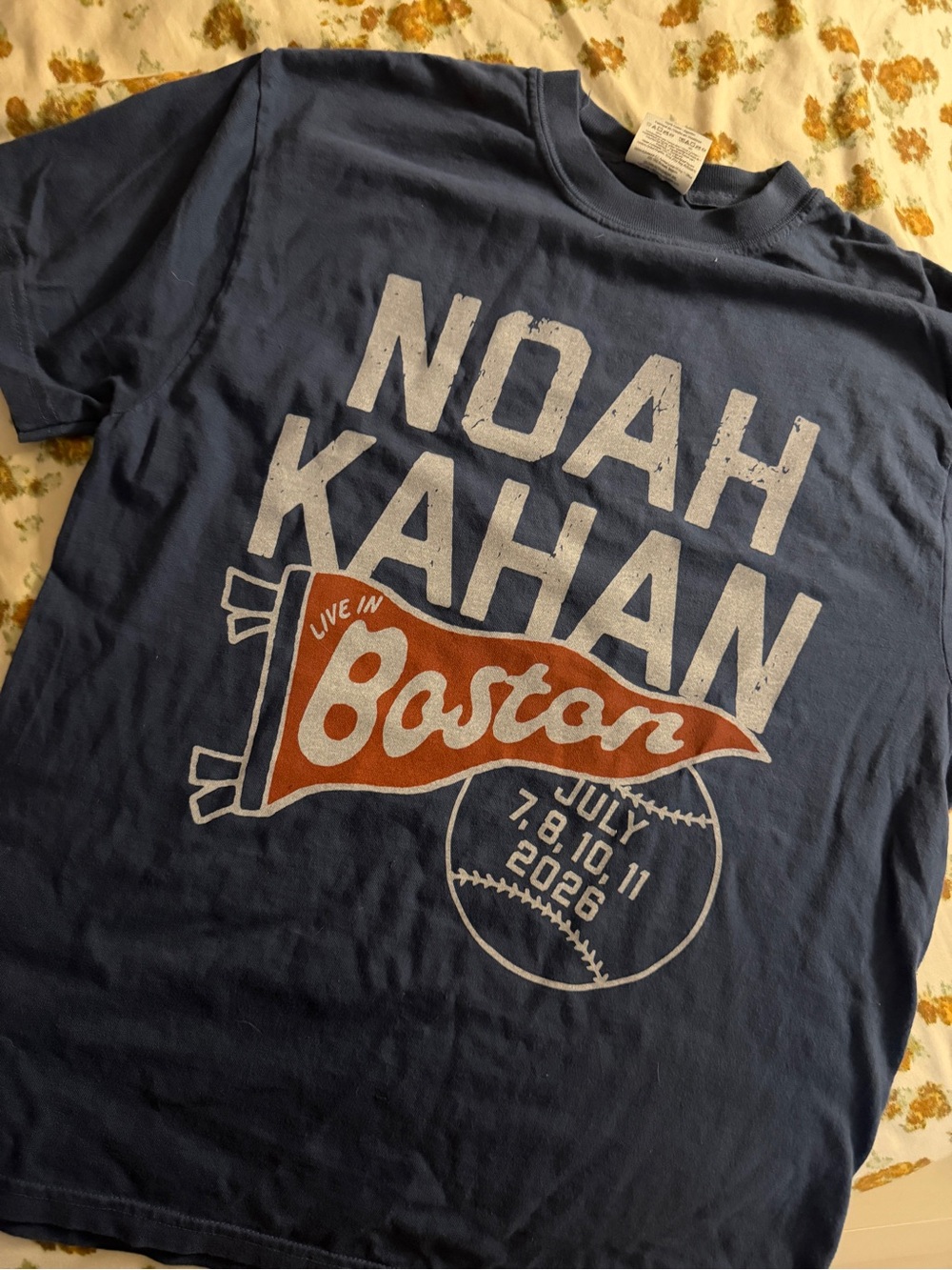 Noah Kahan Boston Fenway Graphic Tee - Blue